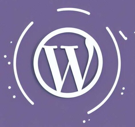 the wordpress logo on a purple background