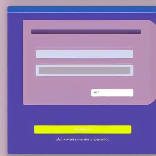 a purple and yellow login page on a purple background