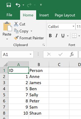 a screenshot of a spreadsheet in excel