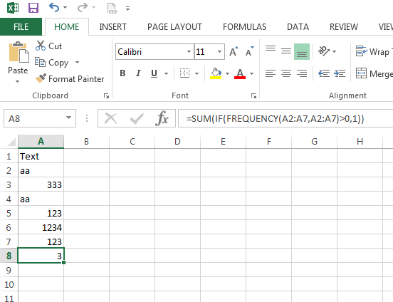 Excel-CountUniqueNumbers1