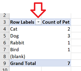 At dawn Egypt Consignment Excel 2016 – How to exclude (blank) values from pivot table