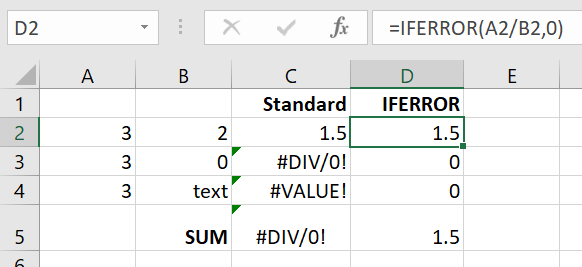 a screenshot of a spreadsheet with a number of errors