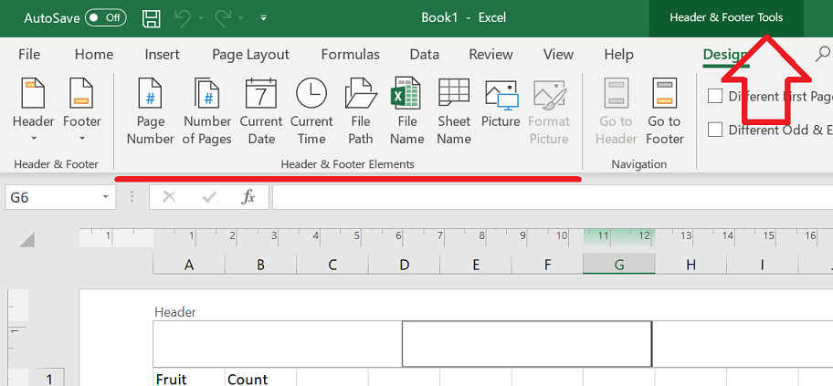 how to add footer in excel 2016 mac