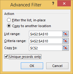 Excel2013-FilterDuplicate6