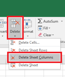 how to delete sheets in excel