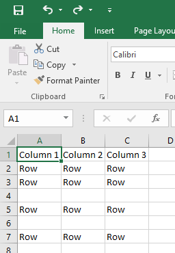 a screenshot of a row of numbers in excel