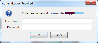 Authentication Required. Enter user name and password for ...