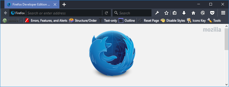 a computer screen with a blue firefox logo on it