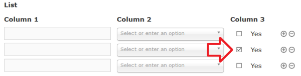 a screenshot of a number of columns