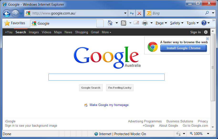 how to search on a webpage internet explorer