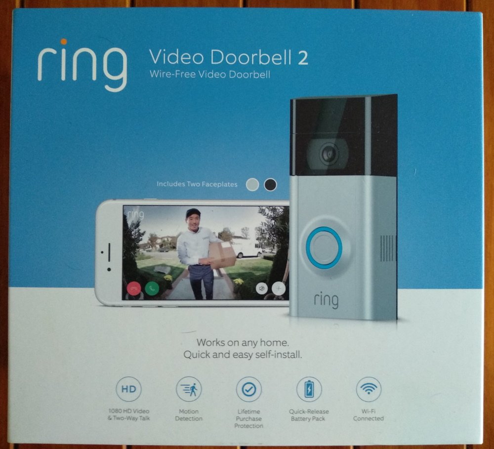 the ring video doorbell is in the box