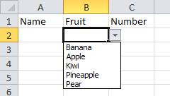 MSExcel2010-DropDownList1