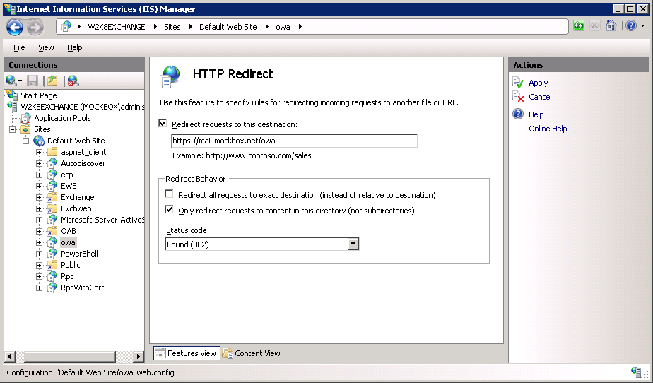 MSExchange-OWARedirect