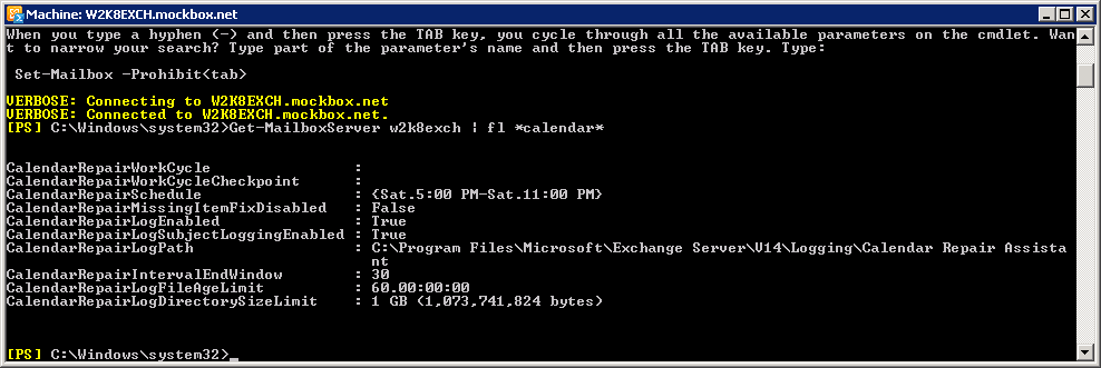 Exchange 2010 How To Enable The Calendar Repair Assistant