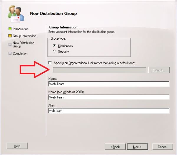 the new distribution group dialing for the new distribution group