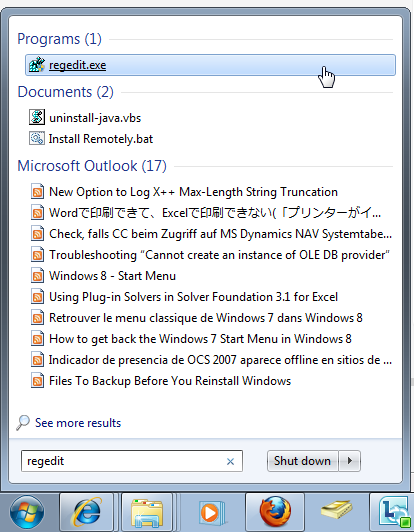 a screenshot of a window with a number of options