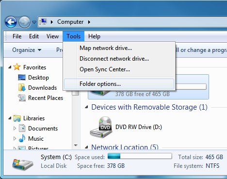 search for specific file type in windows 7