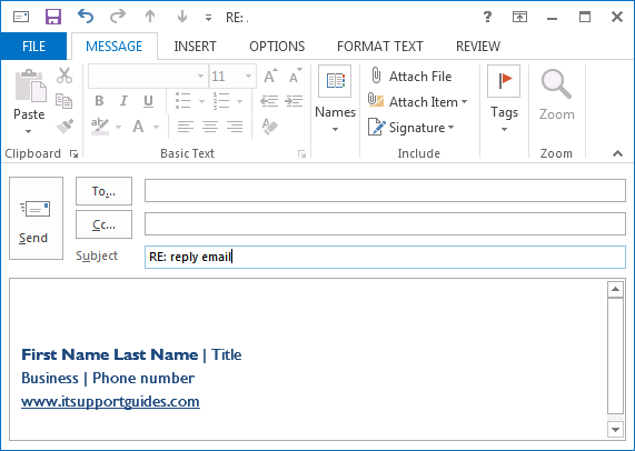 add signature in outlook 2013