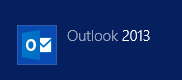 the outlook 2013 logo on a blue background