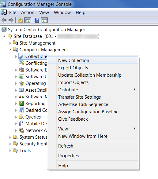 a screenshot of the configuration manager window