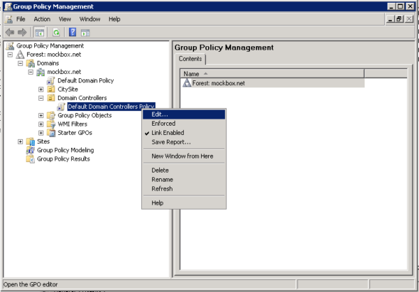 a screenshot of a group policy management window