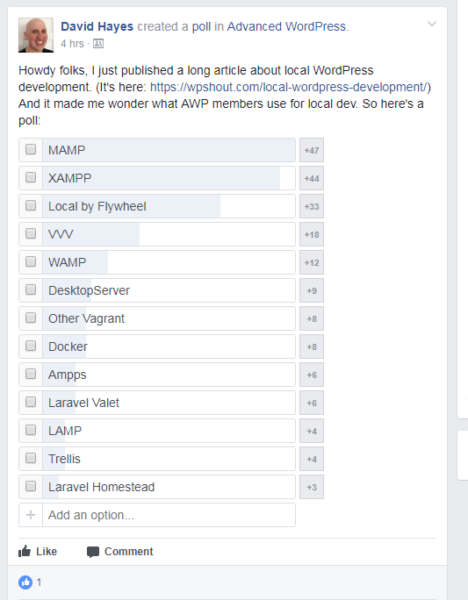 a screenshot of a facebook page with a questionnaire