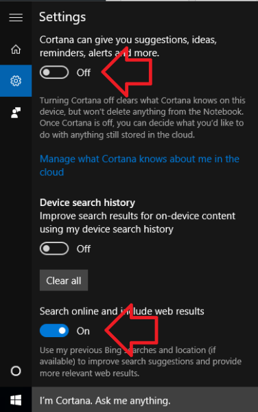 the settings menu in windows 10