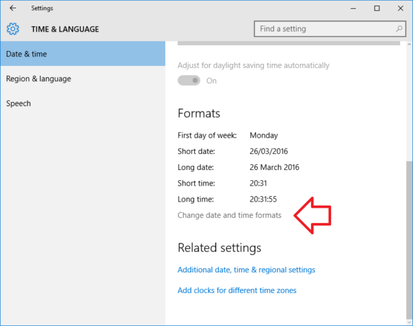 the settings dial in windows 10