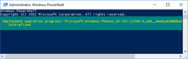 a screen shot of a windows powershell