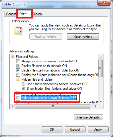 a screenshot of a window with the option to remove folders