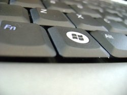 a close up of a keyboard on a table