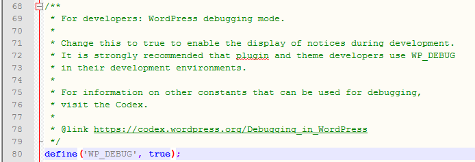 WordPress-EnableDebugMode1