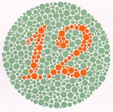 Colour blindness test example