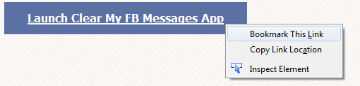 a computer screen with the text launch clear my fb messages app