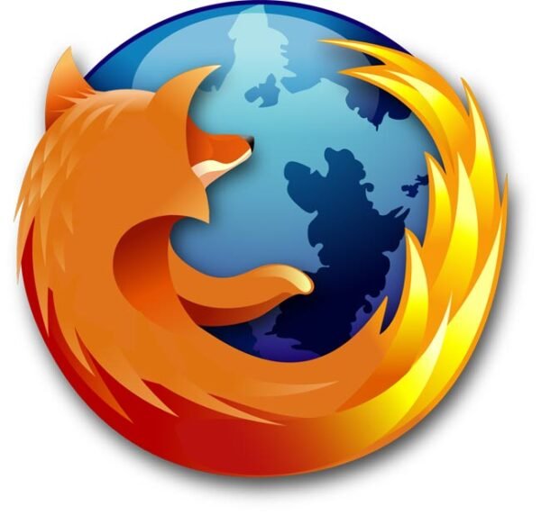 a firefox logo with a globe in the background