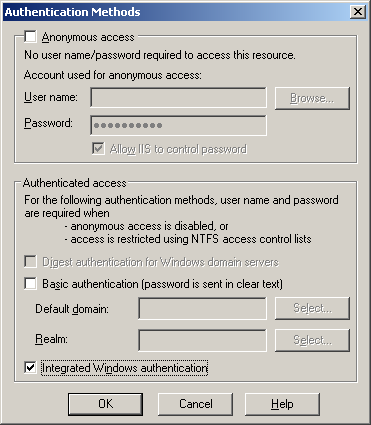 a screenshot of a computer screen with a message that reads authentication methods